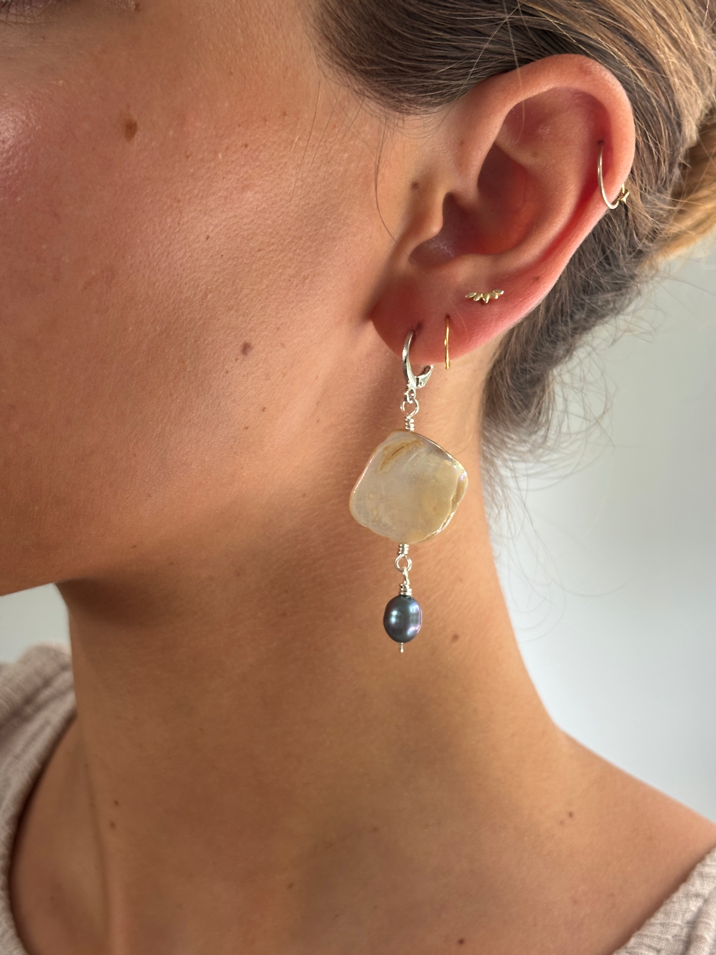 Night Reef Pearl Earrings