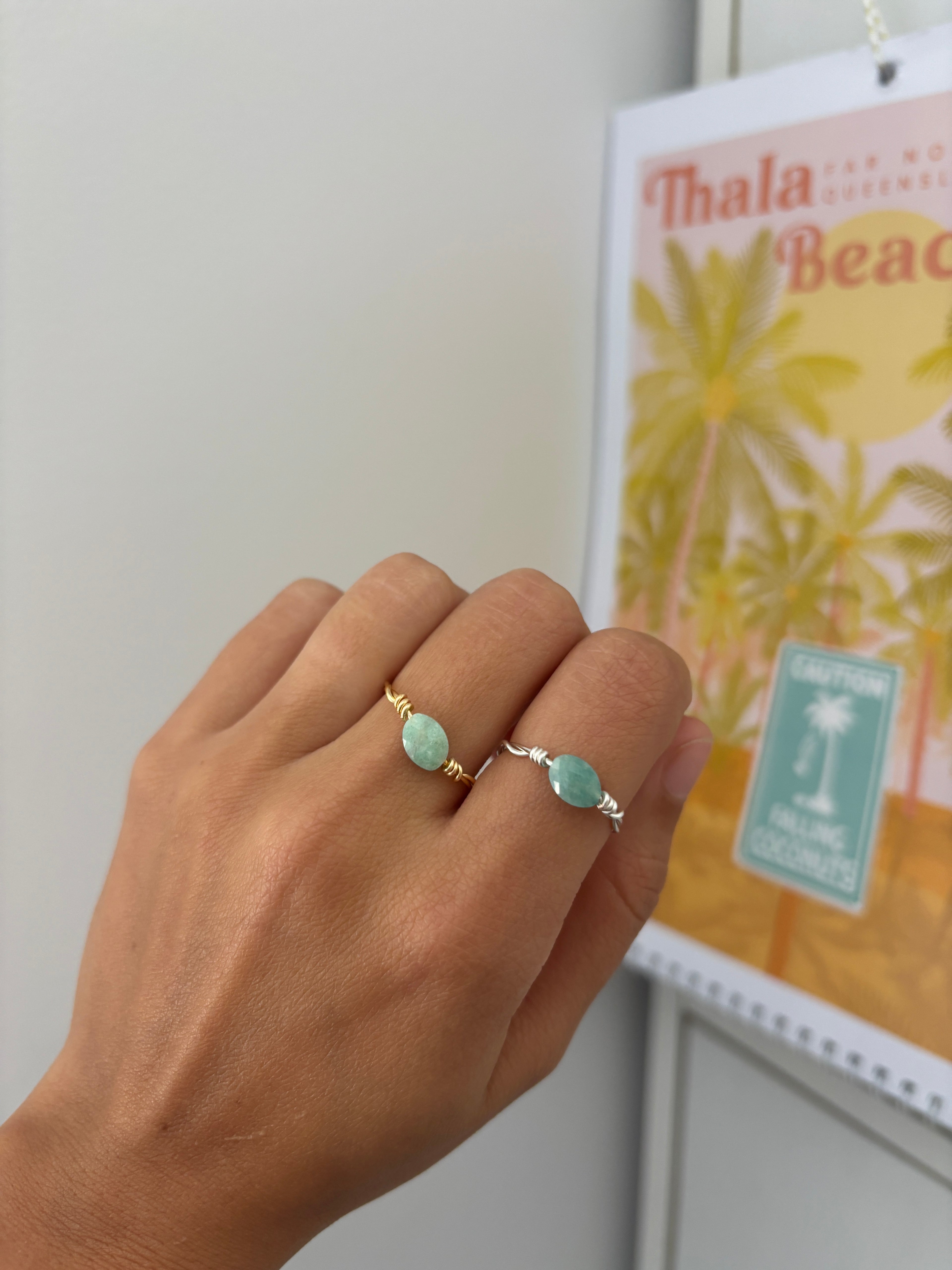 Amazonite Flat Ring