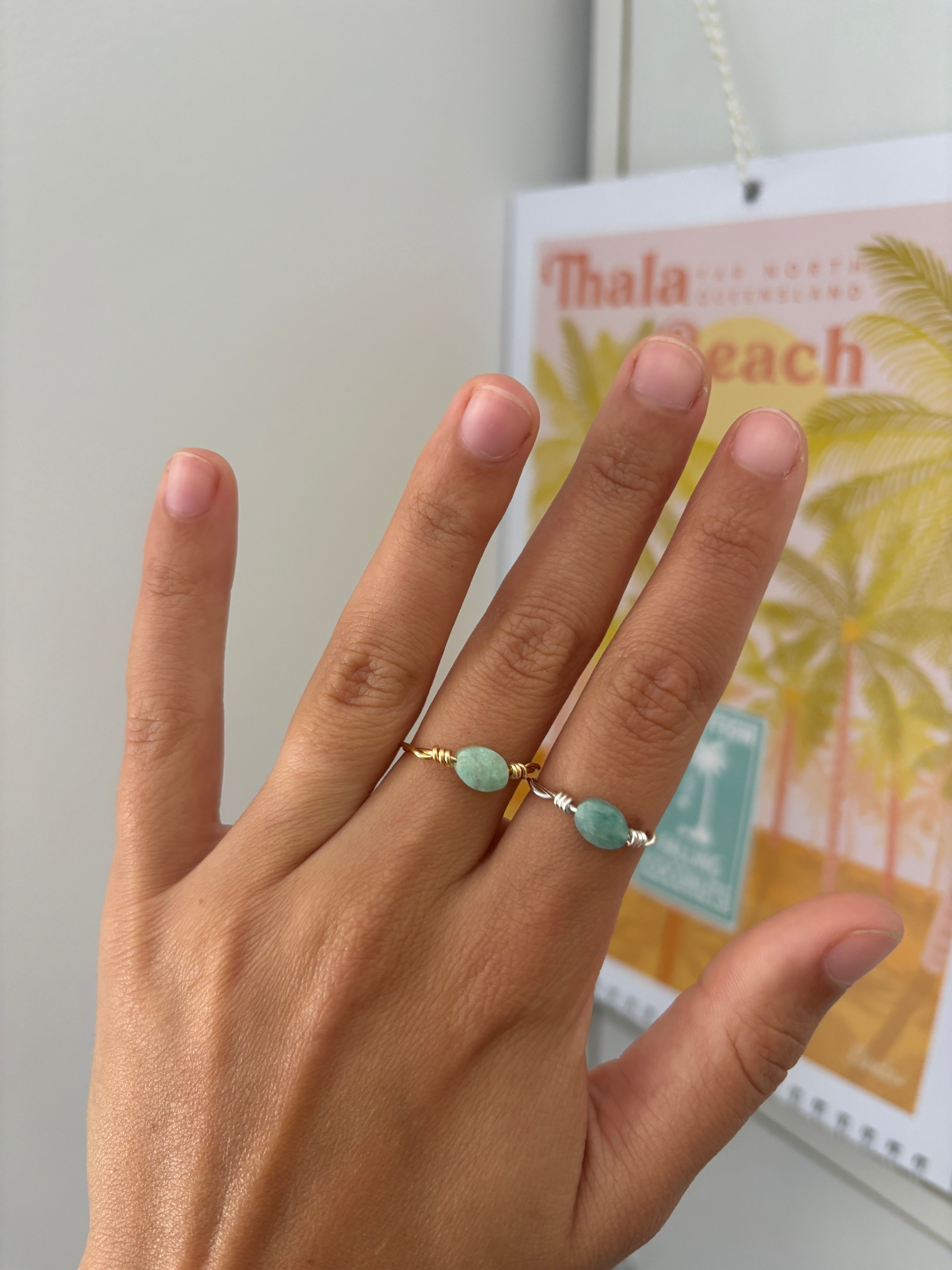 Amazonite Flat Ring