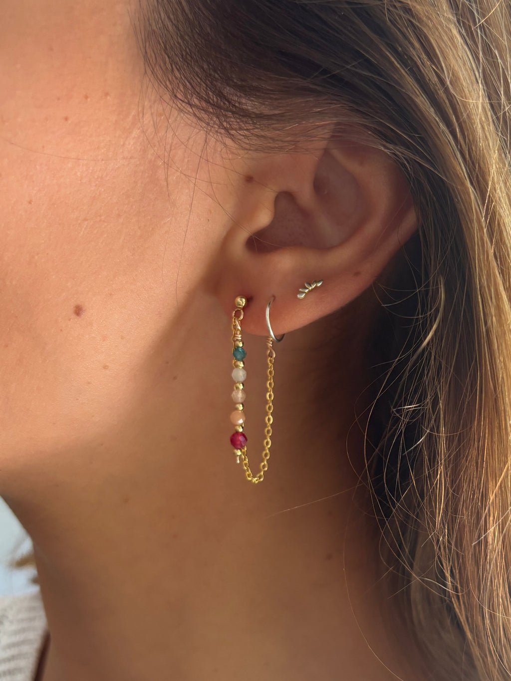 Rainbow Cascade Earrings