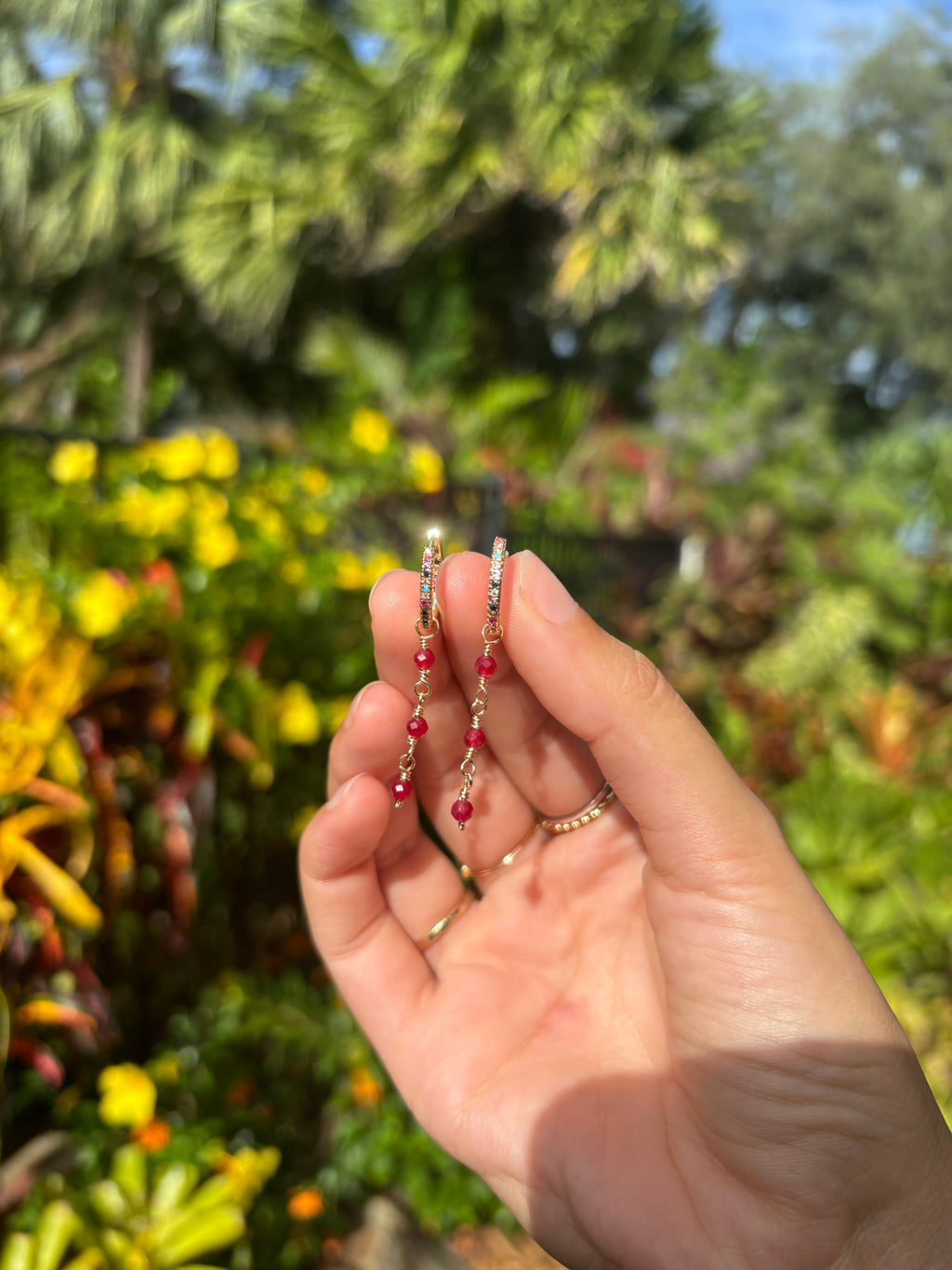 Tropical Hibiscus Hoops