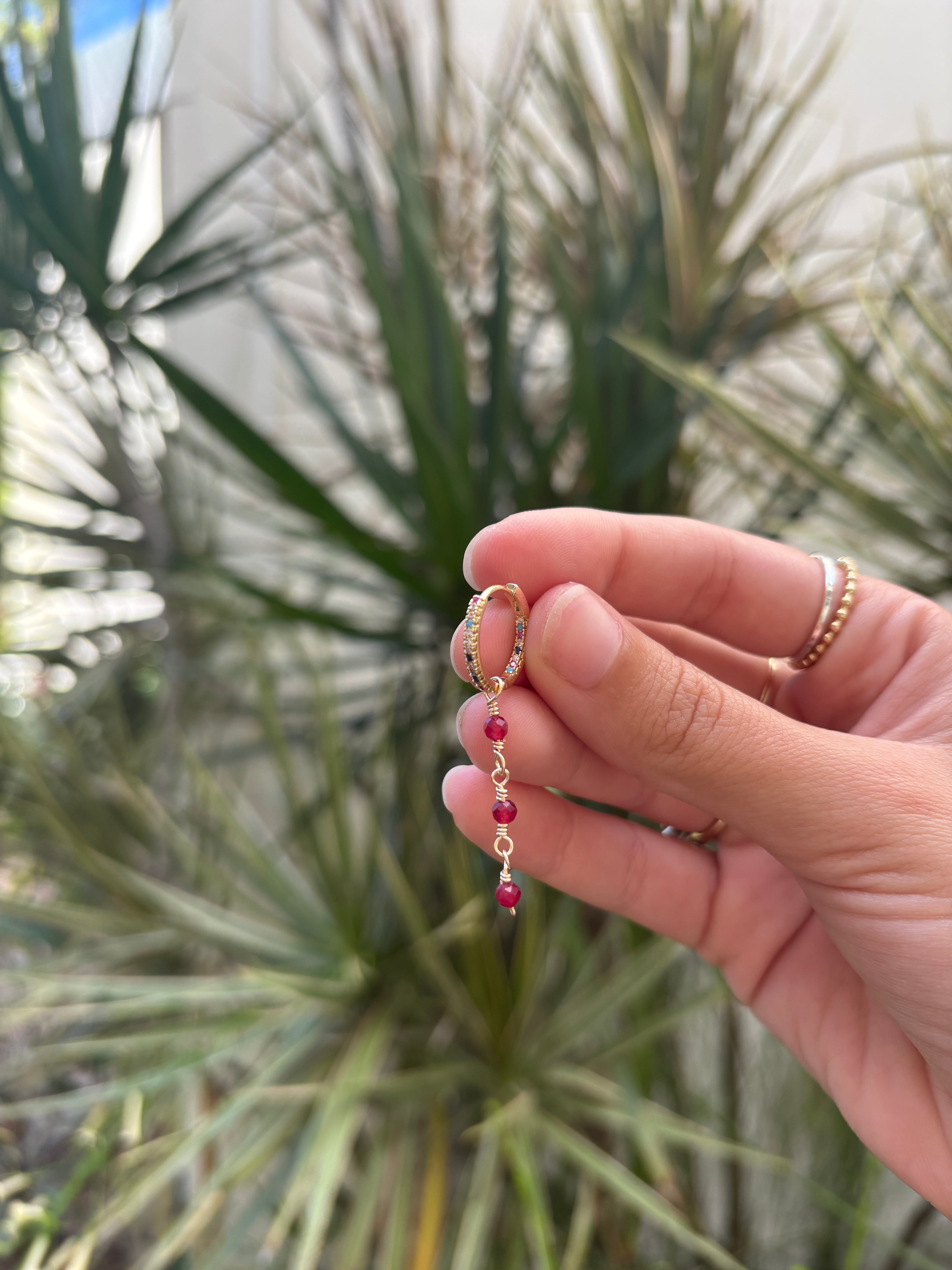 Tropical Hibiscus Hoops