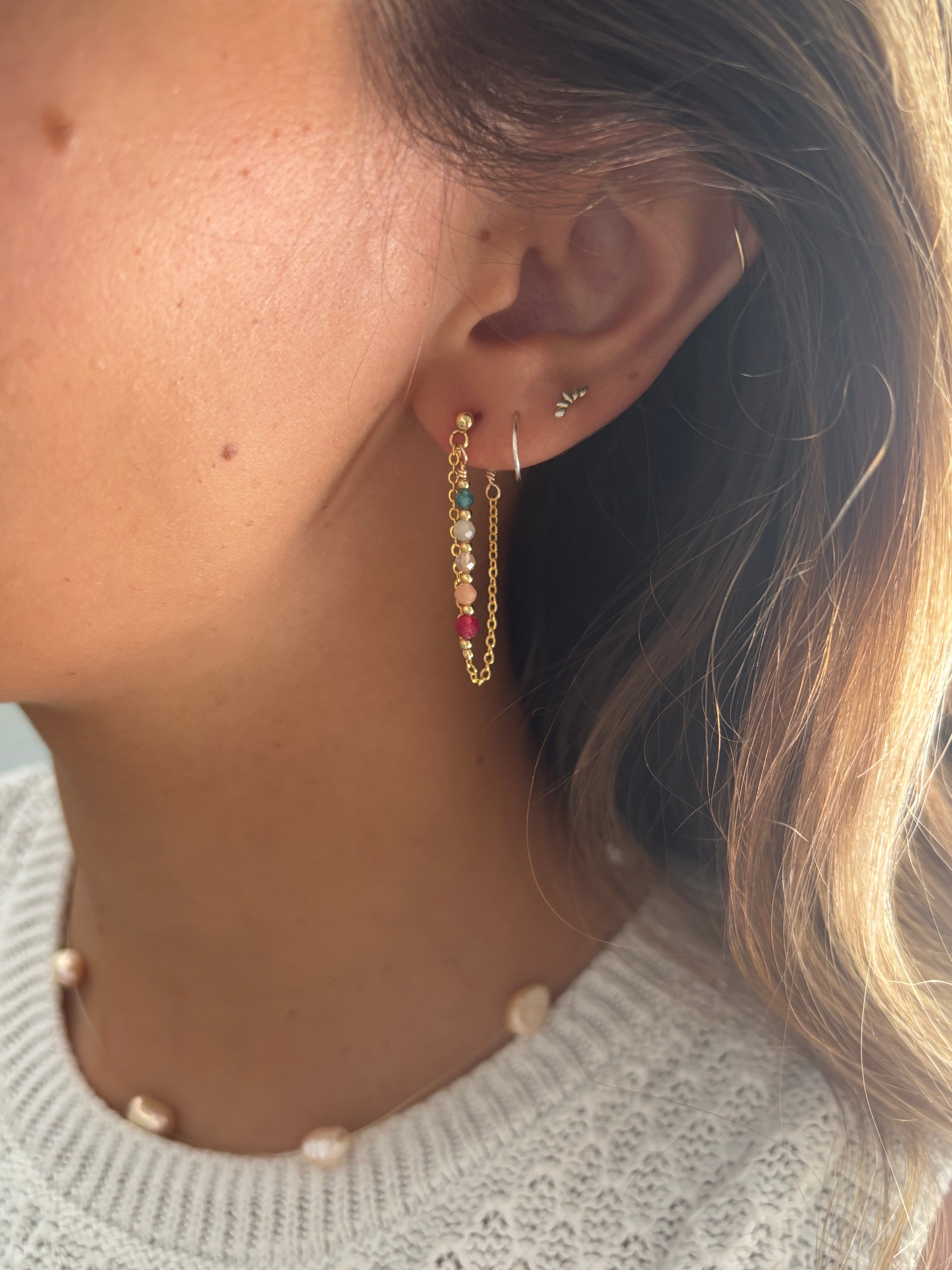 Rainbow Cascade Earrings