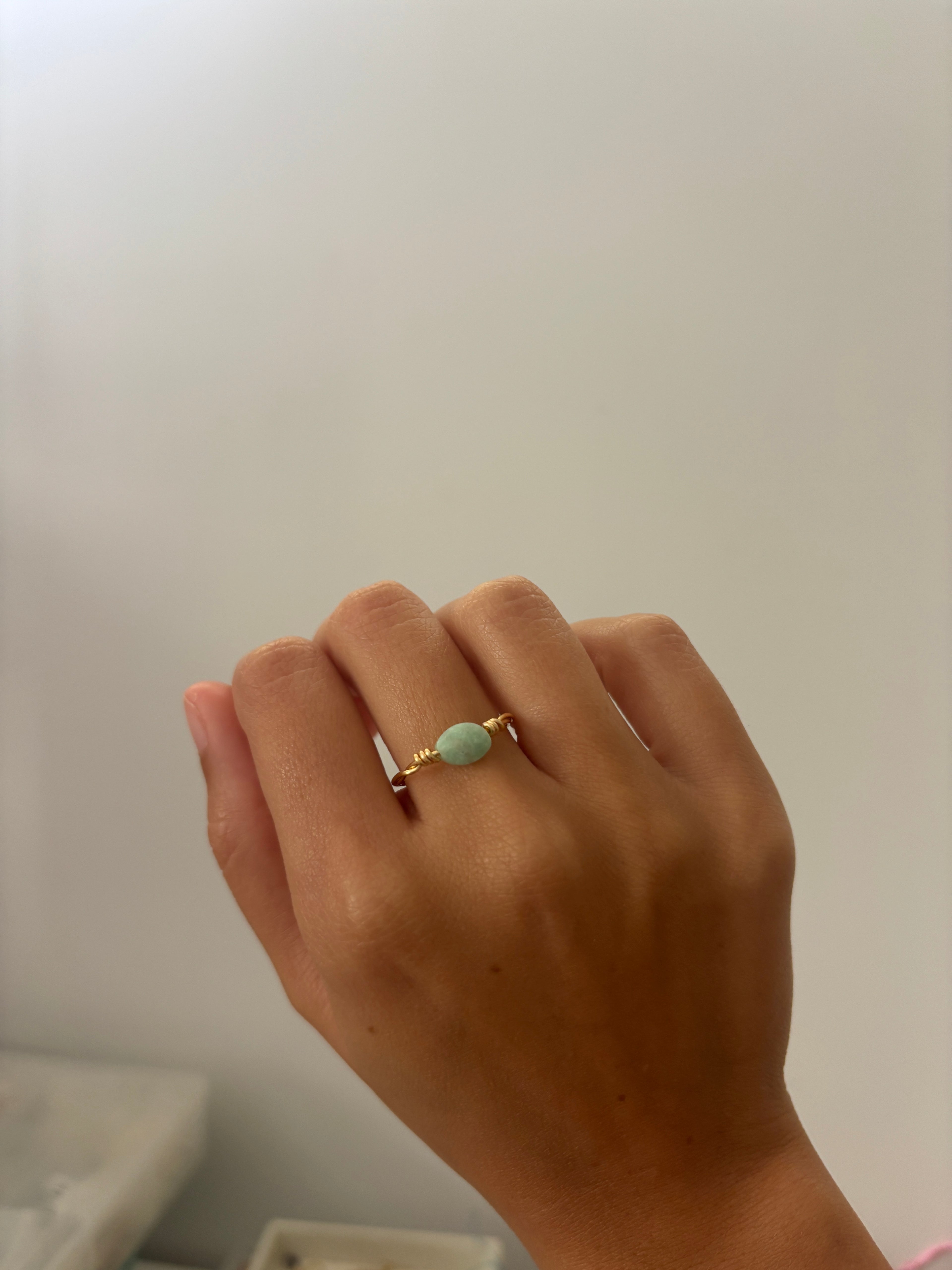 Amazonite Flat Ring