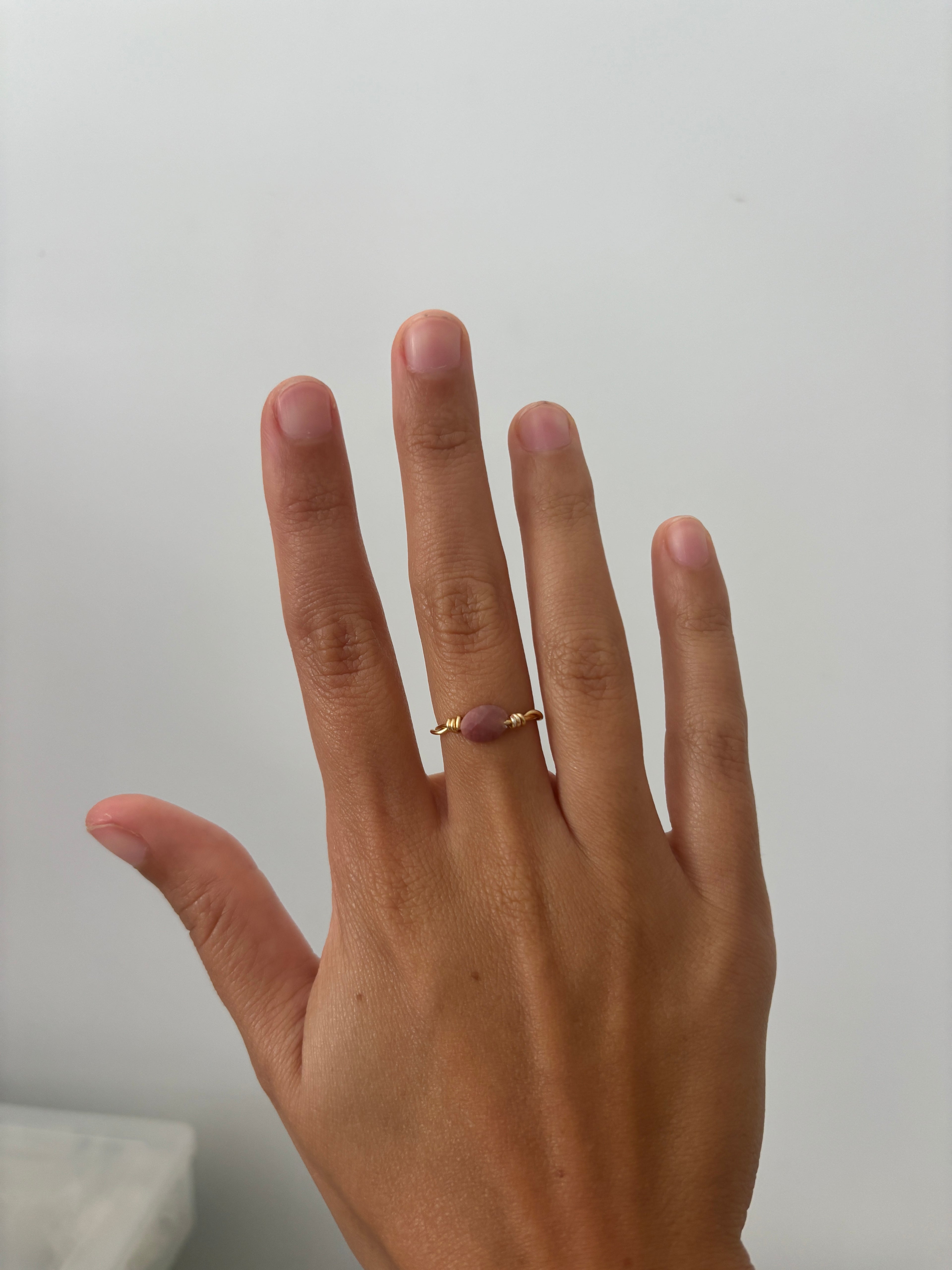 Rhodonite Flat Ring