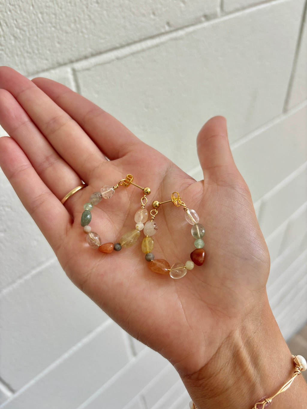 Mixed Quartz Hoops