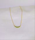 Linea Gemstone Necklace in Peridot
