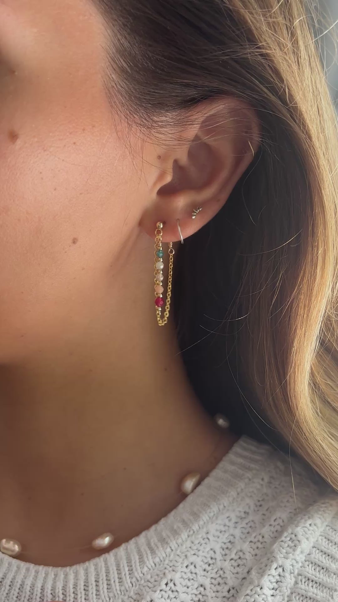 Rainbow Cascade Earrings