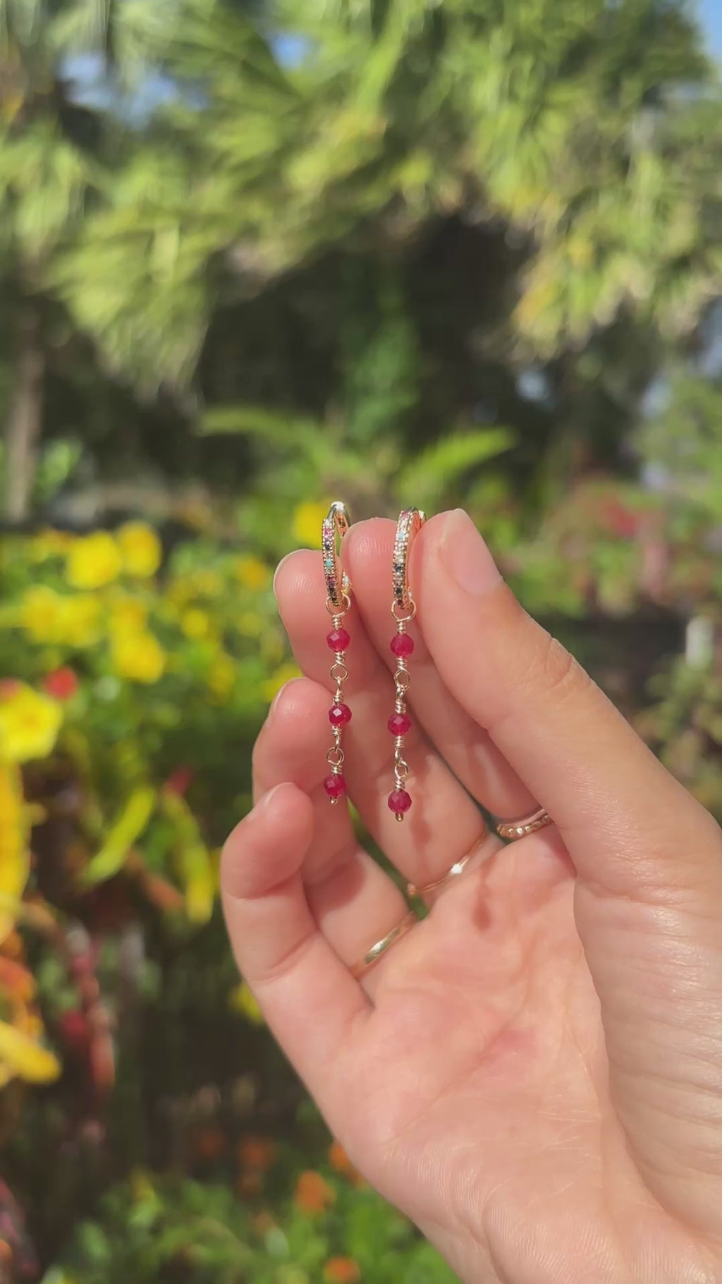 Tropical Hibiscus Hoops